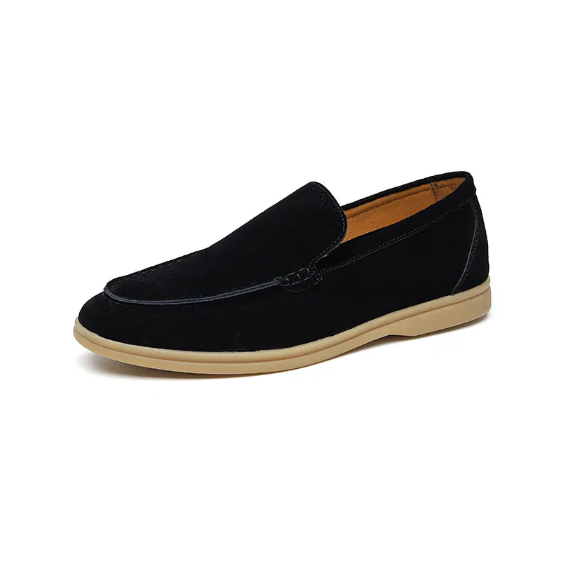 Herren lässige Schuhe Kuh Wildleder echte Leder Männer Klassische Britenstil -Ladung Moccasins Herren Leichte bequeme Fahrflats
