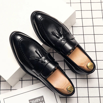 Dusk loafer sko menn sklir på kjøring moccasins herre komfortable skinnsko for menn spiss tå mann casual sko zapatos