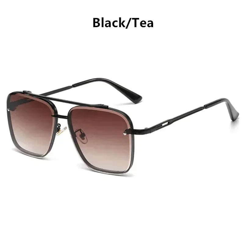2025 Fashion Square Design Luxury Gafass Sun Men Women Flight Seven Rock Mach Mach Sex Style Gradiente Gafas de sol de piloto Oculos de Sol