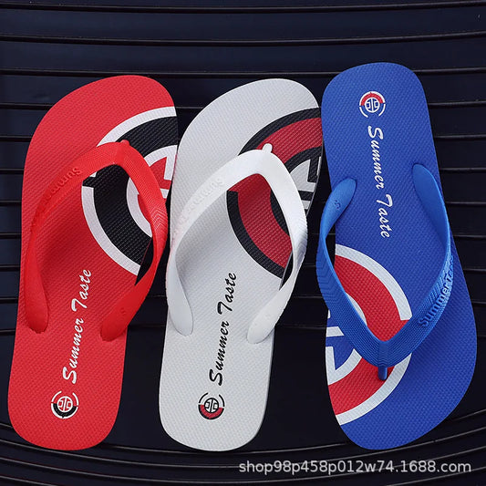 Flip Flip Flip New Men Flip Strendy Cournes Strendals Sandals فريدة من نوعها أنماطًا فريدة من نوعها في الهواء الطلق في الهواء الطلق لشرائح صيفية للارتداء غير الرسمي