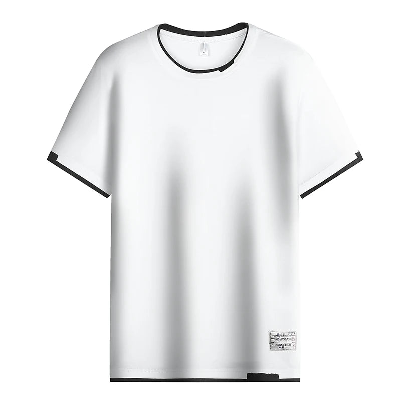 FGKKS 2024 Casual T-Shirt dla mężczyzn Pure Bawełna oddychająca moda Krótkie rękawy Wysokiej jakości koszulka dla mężczyzn