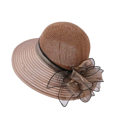 Uusi luonnollinen raffia hattu naiset Kesäkäsi kudottu olki gilrs Holiday Sun Hat leveä brim aurinko levyke Panama Travel Beach Hat