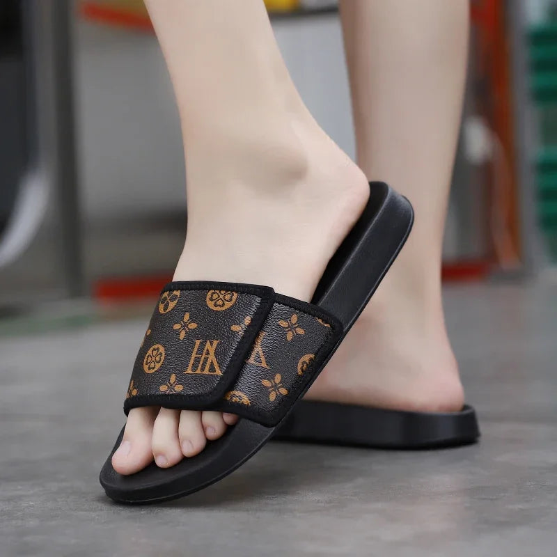 Echte lederen sandalen voor heren comfortabel man sandaal huis slippers man zomerschoenen verkoop echte heren slipper flip flop dia's