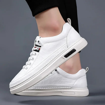 Brandowe nowe skórzane buty dla mężczyzn dla mężczyzn bez poślizgu buty sportowe moda wygodne trampki męskie płaskie buty zwykłe buty