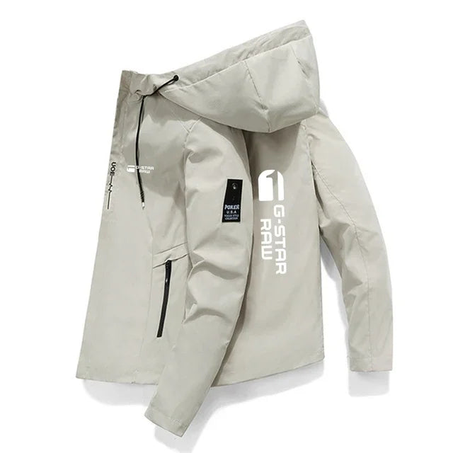 The 2025 new Spring and Autumn men's jacket, high-quality printed outdoor sports jacket, windproof and fashionable casual jacket