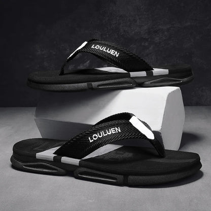 Hágæða tísku karlar flip flops sumarströnd flip flops menn frjálslegur andar andstæðingur strandskírur karlar sumar úti