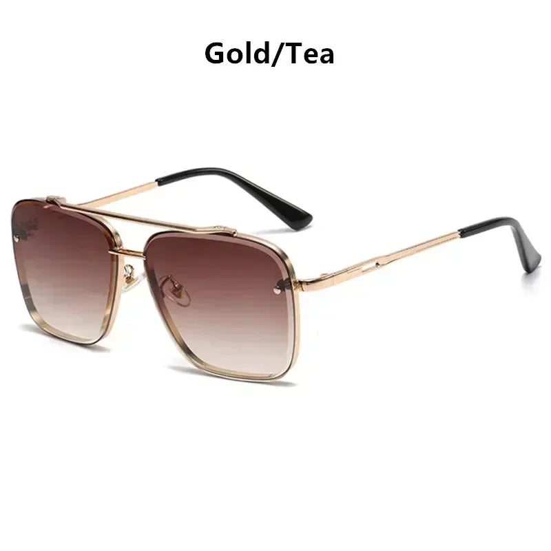 2025 Fashion Square Design Luxury Gafass Sun Men Women Flight Seven Rock Mach Mach Sex Style Gradiente Gafas de sol de piloto Oculos de Sol