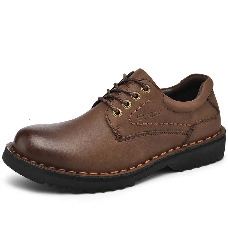 Golden Sapling moda męskie buty zwykłe retro skórzana platforma dla mężczyzn wypoczynek imprezowy obuwie robocze chaussures homme
