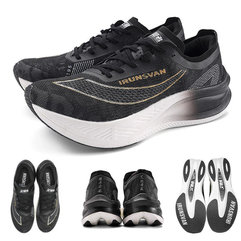 2025 IRUNSVAN Nylon Carbon Fiber Professional Marathon Shoes  Men Ultra Light Track Field Kilometer Race Running Sneakers Unisex