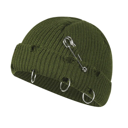 Brand Oohmy Knitted Hats for Men Women, Skullies Caps, Warmer Bonnet, Casual Cap, Monochromatic, Male and Female, Winter, 2024