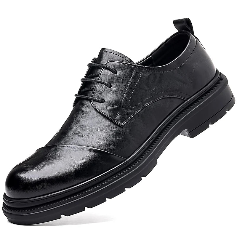 High Quality Men Genuine Leather Shoes Versatile Men's Casual Shoes Fashion Brand Man Oxford Shoes Lace Up Formal Dress Footwear
