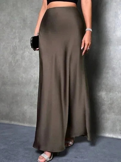 Nuevo estilo de moda europea y americana Velvet A- Falda de línea Línea Vestido largo para mujeres Otoño Invierno 2023 Diseño simple