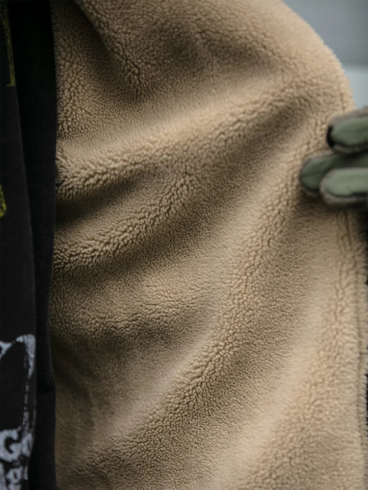Chaqueta de vellón polar vintage japonesa hombres invierno chaqueta gruesa de alta calidad