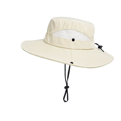 Spring summer sunshade hat Ladies outdoor fishing Mountaineering fisherman hat Breathable large brim sun hat