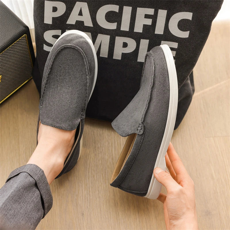 Udendørs mode herre afslappet sko komfortable mandlige loafers skridsikre gående sneakers åndbare lejligheder køresko dovne sko