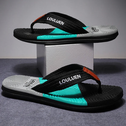 Hágæða heita sölu karlar flip flops Summer strönd flip flops karlar tíska andar frjálslegur strönd karlmenn inniskór sumar úti