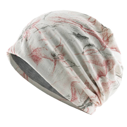 Unisex Chinese-Style Marbled Print Beanie Hat Men Women Loose Style Slouchy Bonntet Cap Spring Autumn Outdoor Casual Sport Hats