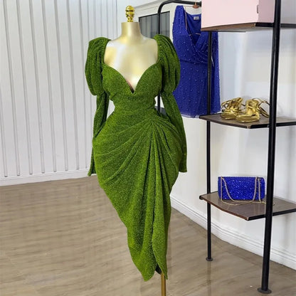 CM.yaya feminino manga longa sem alças RUCHED MINI MIDI DRESS 2025 Vestidos de férias de verão de verão Festa de vestidos sexy vestidos sexy