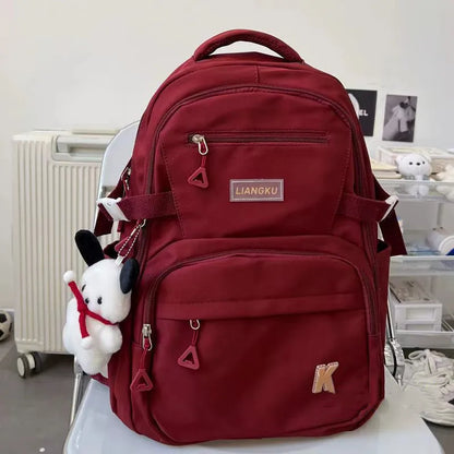 Large Capacity Backpack, Women's Korean Version, Versatile, High School Student, College Student Backpack Trend