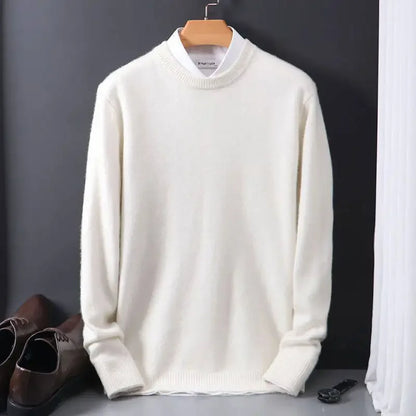 Hot Sale Cashmere Men's Sweater O-Neck Knitted Jumpers Long Sleeve Male Pullover  Soft Warm Woolen Fashion Clothing Big Size