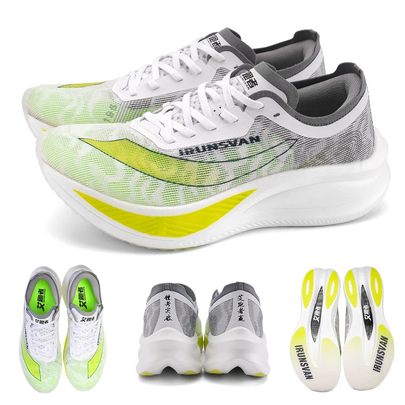 2025 IRUNSVAN Nylon Carbon Fiber Professional Marathon Shoes  Men Ultra Light Track Field Kilometer Race Running Sneakers Unisex