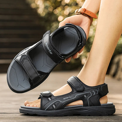 Men's Trendy Outdoor Casual Sandals Breathable Non Slip Sports Beach Water Shoes with EVA Comfortable Soft Sole