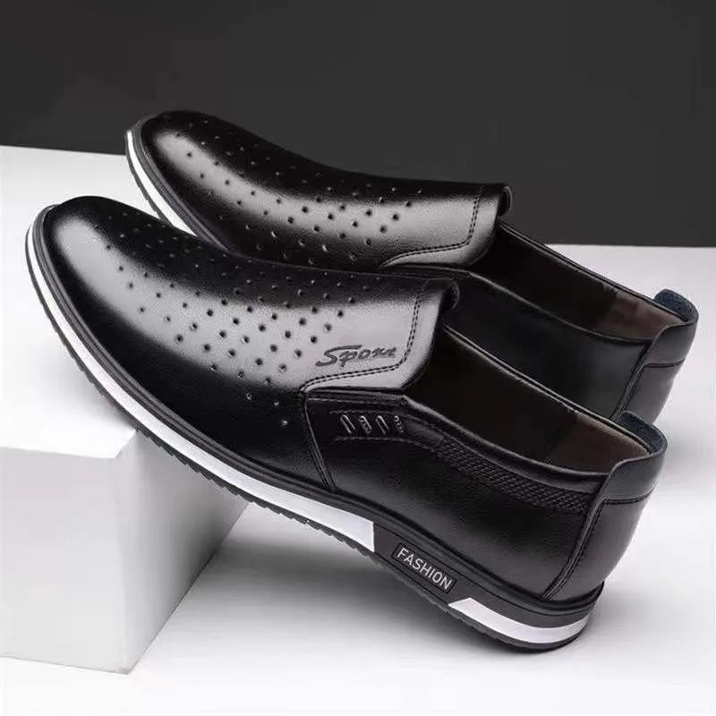 Scarpe in pelle da uomo di lusso comodi moca
