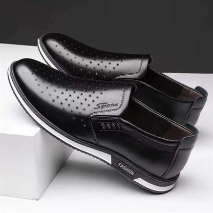 Scarpe in pelle da uomo di lusso comodi moca