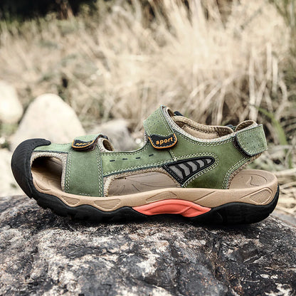 Men's Genuine Leather Sandals Brand Classic Summer Sandals Male Outdoor Casual Lightweight Sandal Fashion Sneakers Big Size 48