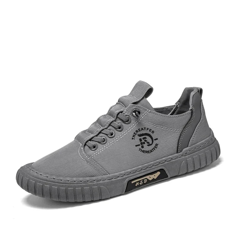 Trend Canvas Men's Shoes Breathable Green Casual Shoes for Men Comfor All-match Sneakers Ice Silk Cloth Men Walking Tennis Shoes