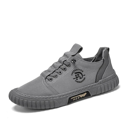 Trend Canvas Men's Shoes Breathable Green Casual Shoes for Men Comfor All-match Sneakers Ice Silk Cloth Men Walking Tennis Shoes