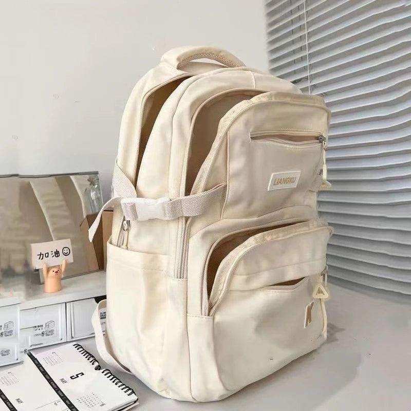 Large Capacity Backpack, Women's Korean Version, Versatile, High School Student, College Student Backpack Trend