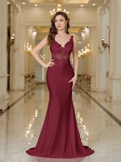 MissHow Elegant Straps White Mermaid Brudekjoler blonder Pearls Backless V Neck ermeløs formelle festkjoler Vestido Marriee