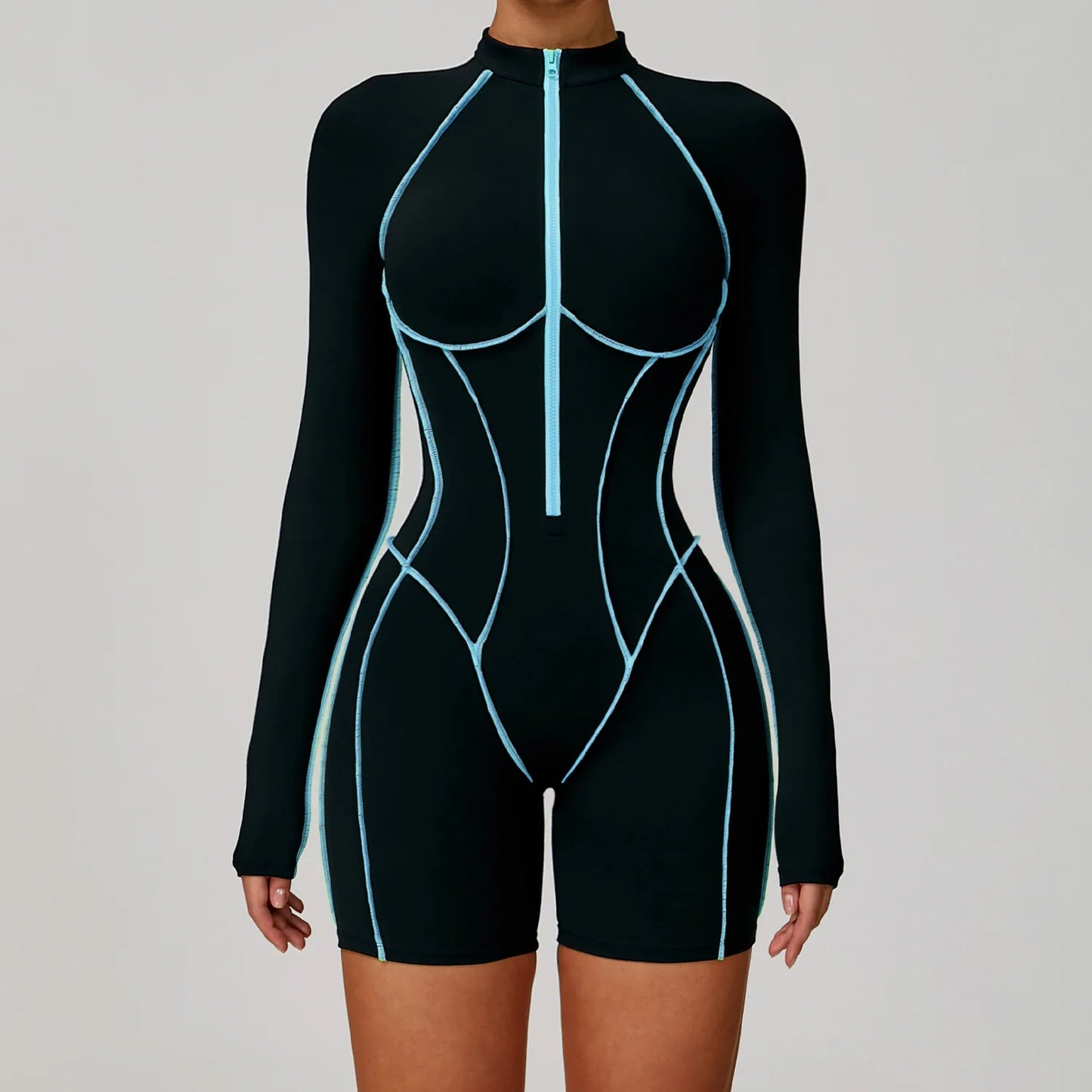 Gym Set Women Jumpsuit Training Yoga Suit Sportswear Women Long Sleeved Sports Fitness Rompers Female Push Up Workout Bodysuits