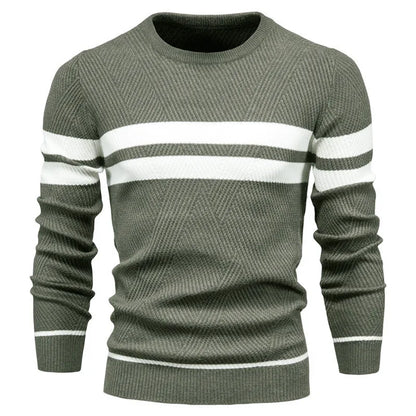 Camisola de manga longa de gola alta masculina, blusas finas, moda casual, roupas de outono, novo