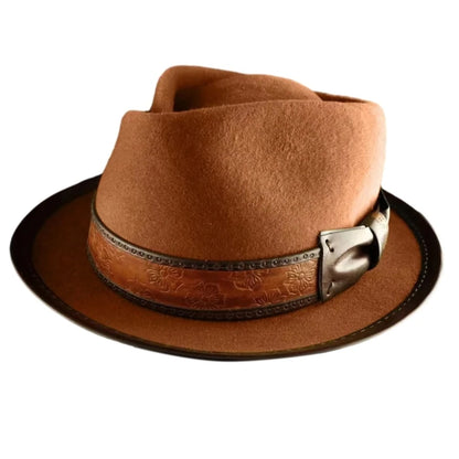 Wool Fedora Boater Hat with Bow Short Brim Hat for Women Photo Props Western Fedora for Women Unisex Wear