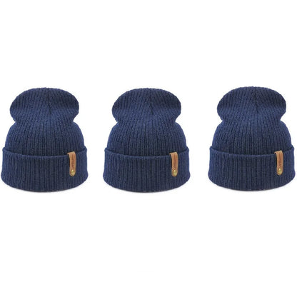 Brand Oohmy Knitted Hats for Men Women, Skullies Caps, Warmer Bonnet, Casual Cap, Monochromatic, Male and Female, Winter, 2024