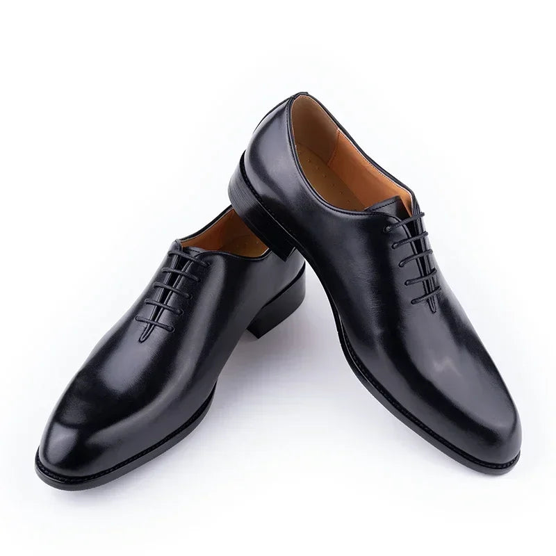 NYE MENNERS LÆRSKO Håndlaget høykvalitets uformell Oxford Business Work Shoes Black Coffee Lace-Up komfortabel mann sko