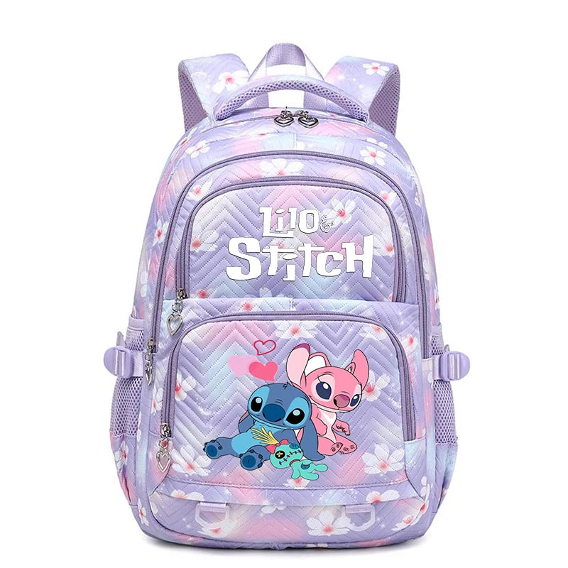 Lilo Stitch Waterproof Large Capacity Backpack for Women Girls Daypack Lightweight Schoolbag Casual Travel Knapsack