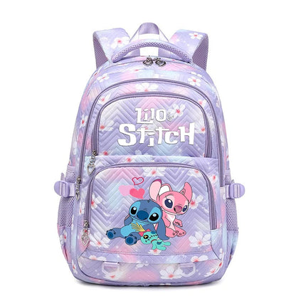 Lilo Stitch Waterproof Large Capacity Backpack for Women Girls Daypack Lightweight Schoolbag Casual Travel Knapsack