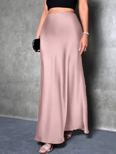 Nuevo estilo de moda europea y americana Velvet A- Falda de línea Línea Vestido largo para mujeres Otoño Invierno 2023 Diseño simple
