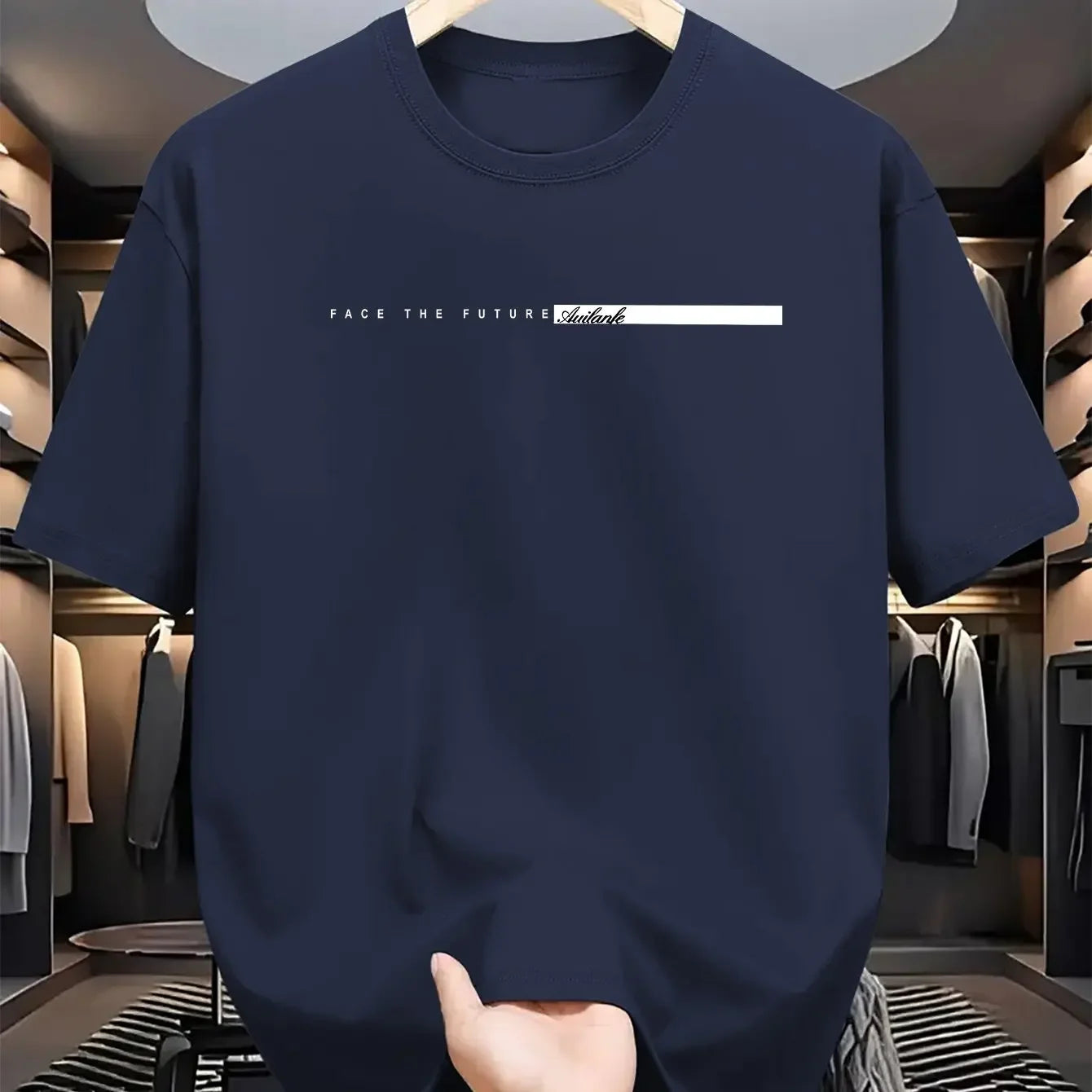 Letnie męskie litery kapitałowe Drukuj okrągły szyjka krótkoczestrwałe T-shirt TOP High Street Men and Women's Style