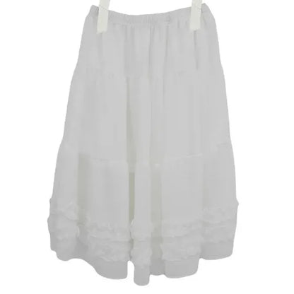 Chic Summer New Kolor High-end Gaza spódnica z Earlet Lace Hemline Seugh Puffy F-długość japońskiego sle