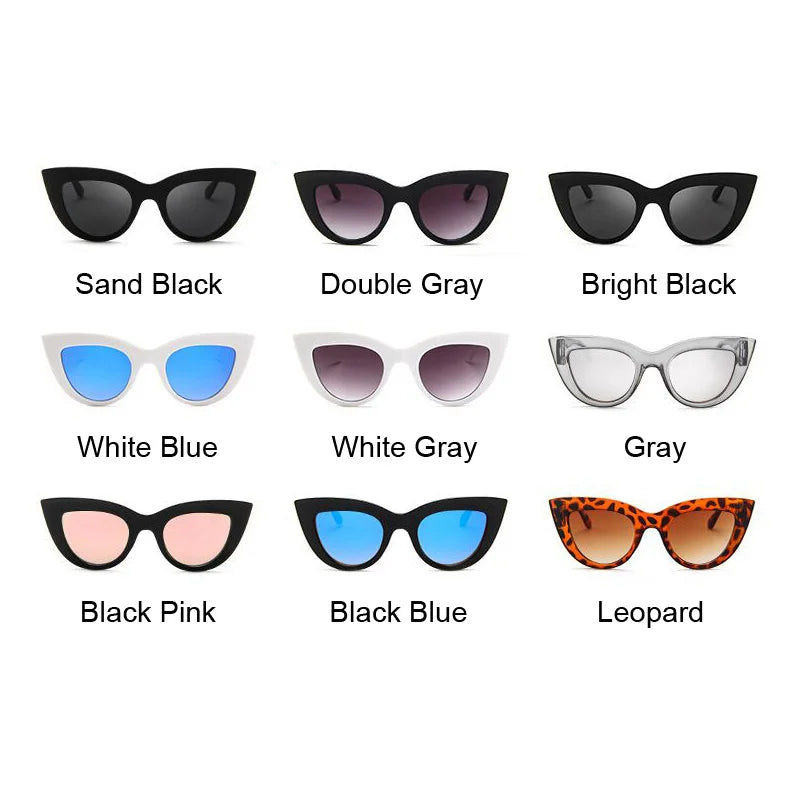Vintage Cat Eye Sluneční brýle Žena značka návrhářka retro sluneční brýle ženské módní zrcadlové venkovní odstíny gradient oculos de sol