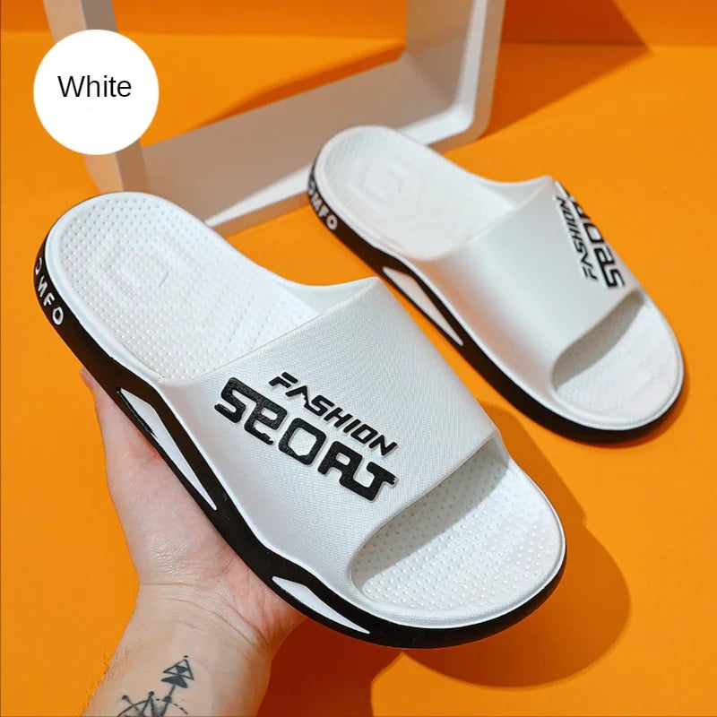 House Men Slippers Letter PVC FLIP FLIP SOFT SOL
