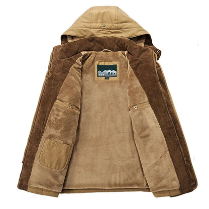 Winter Men's Warm Padded Jackets Fashion Man Mountain Ski Thicken Parkas Overcoats Men Windbreaker Heated Warm Jackets Clothing