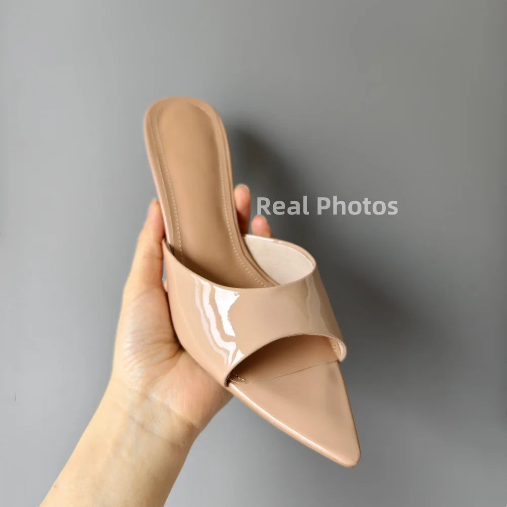 FEDONAS Women Genuine Leather High Heels Sandals Sexy Pointed Open Toe Party Wedding Summer Shoes Woman Soft Leather Prom Pumps