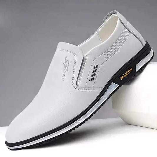Luxe herenleer schoenen comfortabele loafers glijden aan mannelijke mocassins niet -slip rijschoenen hoge kwaliteit mannen schoenen plus maat