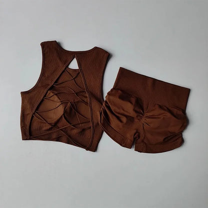 Seamless High Waist Leggings Set Tracksuit for Women Yoga Sets Sportswear Workout Set Sports Bra Gym Yoga Set Fitness Clothing
