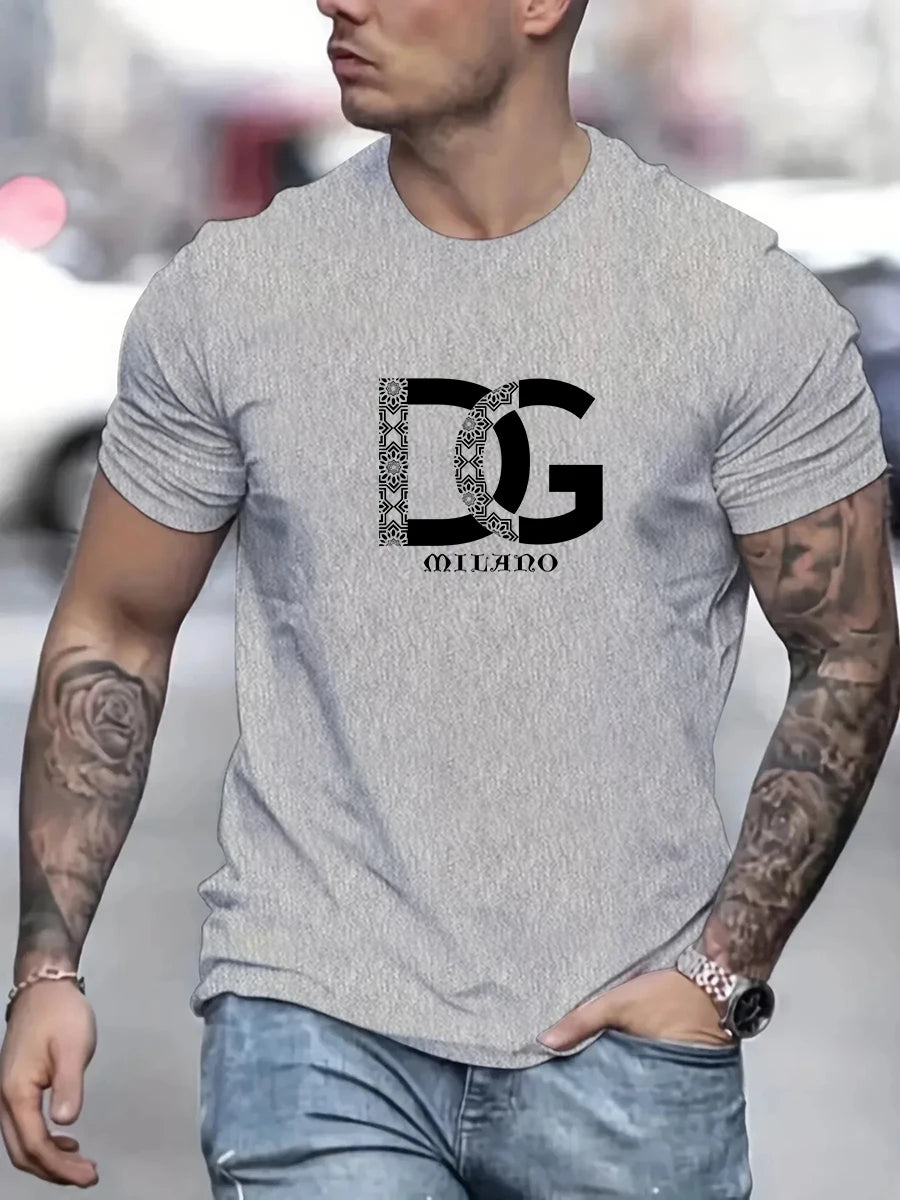 T-shirt Summer New High-quality Cotton Short Sleeved letter Printed O-neck T-shirt Fashion Designer Matching Top